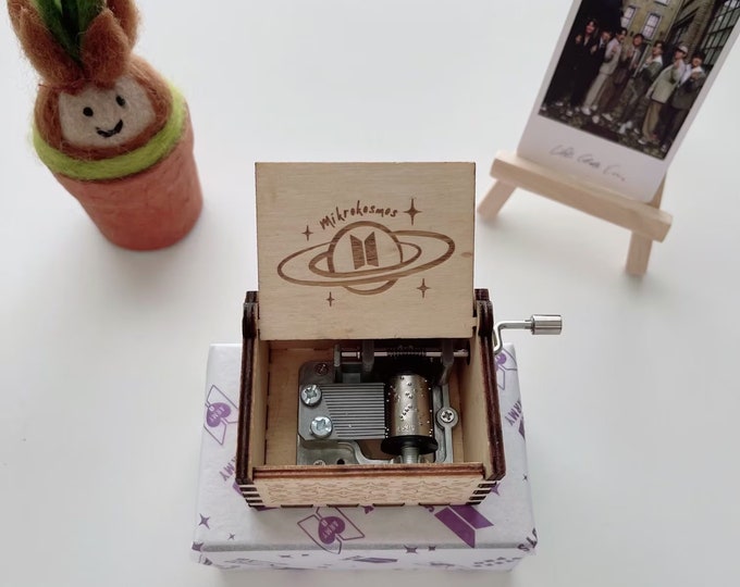 BTS spring Day Song Kpop Music Box Hand Crank Etsy