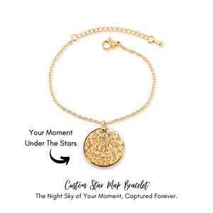 Personalisierte Sternenkarte Armband - Personalisiertes Geschenk für den Nachthimmel - Personalisiertes Armband