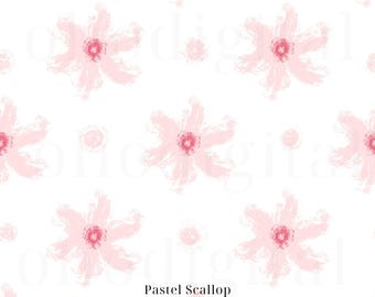 Watercolor Floral Texture Clipart: Seamless Pattern Digital Paper (12"x 12")