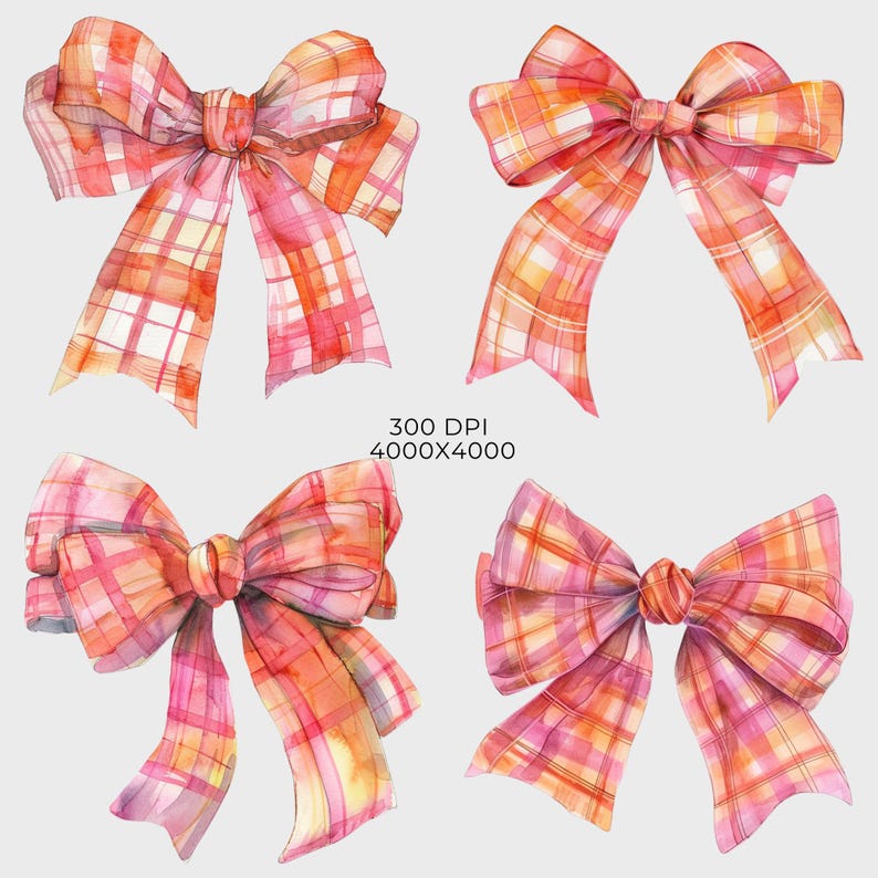Rosa rutiga rosetter PNG Clipart: Retro Coquette höstgrafik (digital nedladdning) bild 4