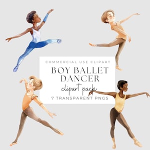 Pacchetto di ballerini di danza classica per bambini, acquerello, uso commerciale, PNG trasparenti,