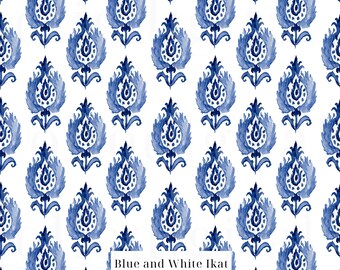 Watercolor Ikat Texture Clipart: Seamless Patterns Digital Paper (12"x 12")