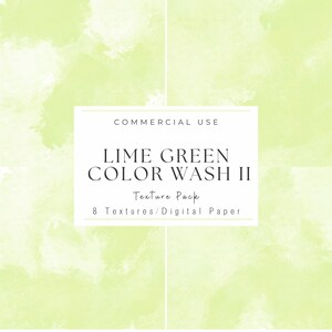 Lime Green Color Wash Texture Clipart JPG| Digital Paper | Background| Printable | 12"x 12"| Commercial Use