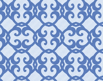 Blue Geometric Watercolor Linen Texture Clipart: Seamless Pattern Digital Paper (12"x 12")