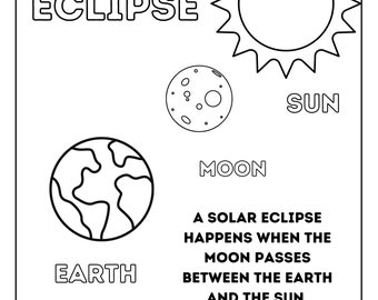 Total Solar Eclipse Coloring Pages