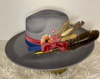 Custom Hand Torched Felt Rancher Hat