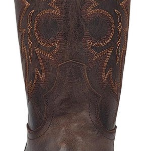 Men Genuine Leather Western Wide Square Toe Brown Boots - Handcrafted Quality immagine 3