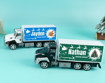 Personalized Christmas Toy Truck: Custom Name Gift for Boy