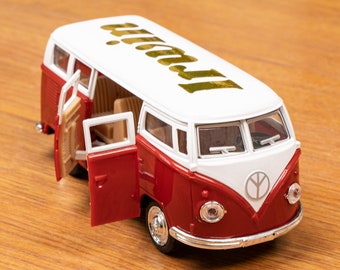 Personalized Kids Toy Bus, Custom Name on Truck, Boy Gift