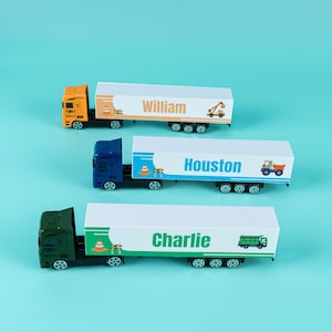 Toy Truck With Name, Personalized Toy Truck, Toy Trucks, Gift for Boy/Girl, Customized Toy Truck With Child&#39;s, Halloween Gifts, Baby Gifts