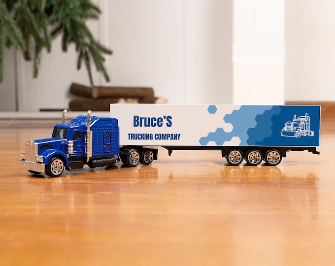 Personalized Toy Truck, Custom Boy Gift, Name on Truck