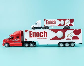 Personalized Toy Truck: Custom Name UV-Printed Child Gift