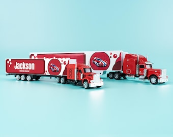 Personalized Toy Truck: Custom Name UV-Printed Child Gift