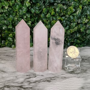 Rose Quartz Tower point obelisk, pink crystal, crystal for love, heat chakra crystal, healing crystal, gifts for her, spiritual gift stone