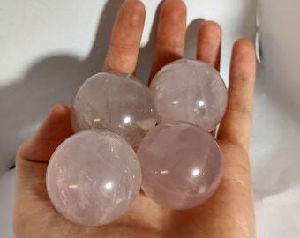 Medium rose quartz spheres - rose quartz crystal - quartz sphere - pink crystal- Spiritual gifts - gifts for her - home decor