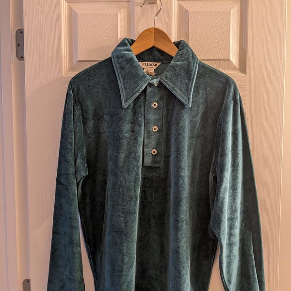 Rare, Vintage, Velour Collared shirt from the 1980s - NWT