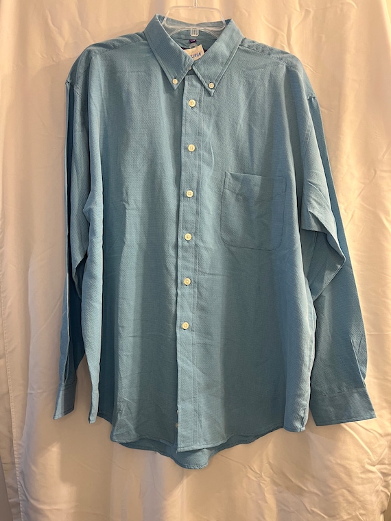 Vintage Method Micro Checkered Button-Down - Size… - image 1