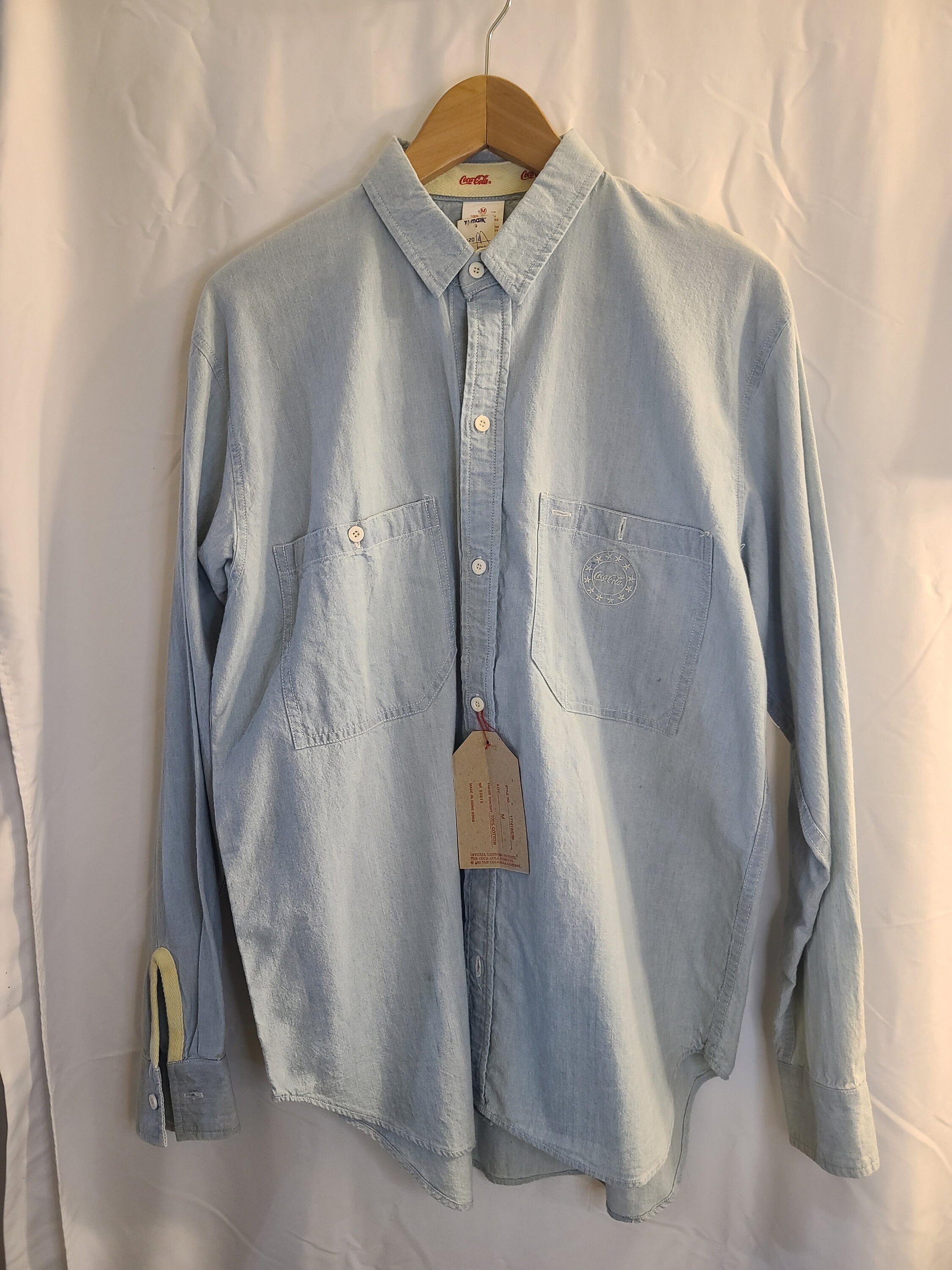 Vintage 1980s Coca-Cola Chambray Button Down Shirt | eBay