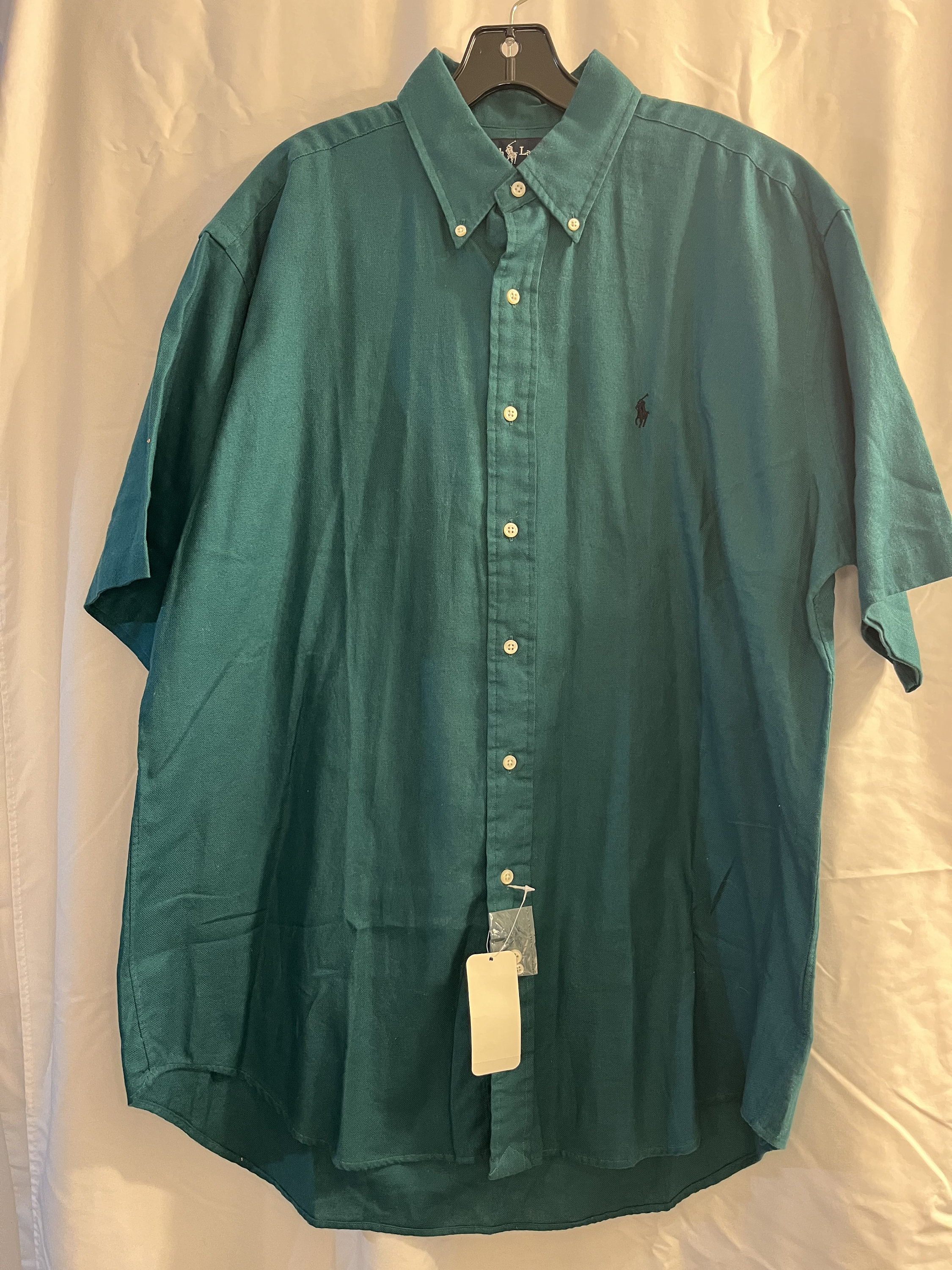 Polo Ralph Lauren Vintage Short Sleeve Button-down - Green, Large, 'blake'  Fit, Original Tags - Etsy