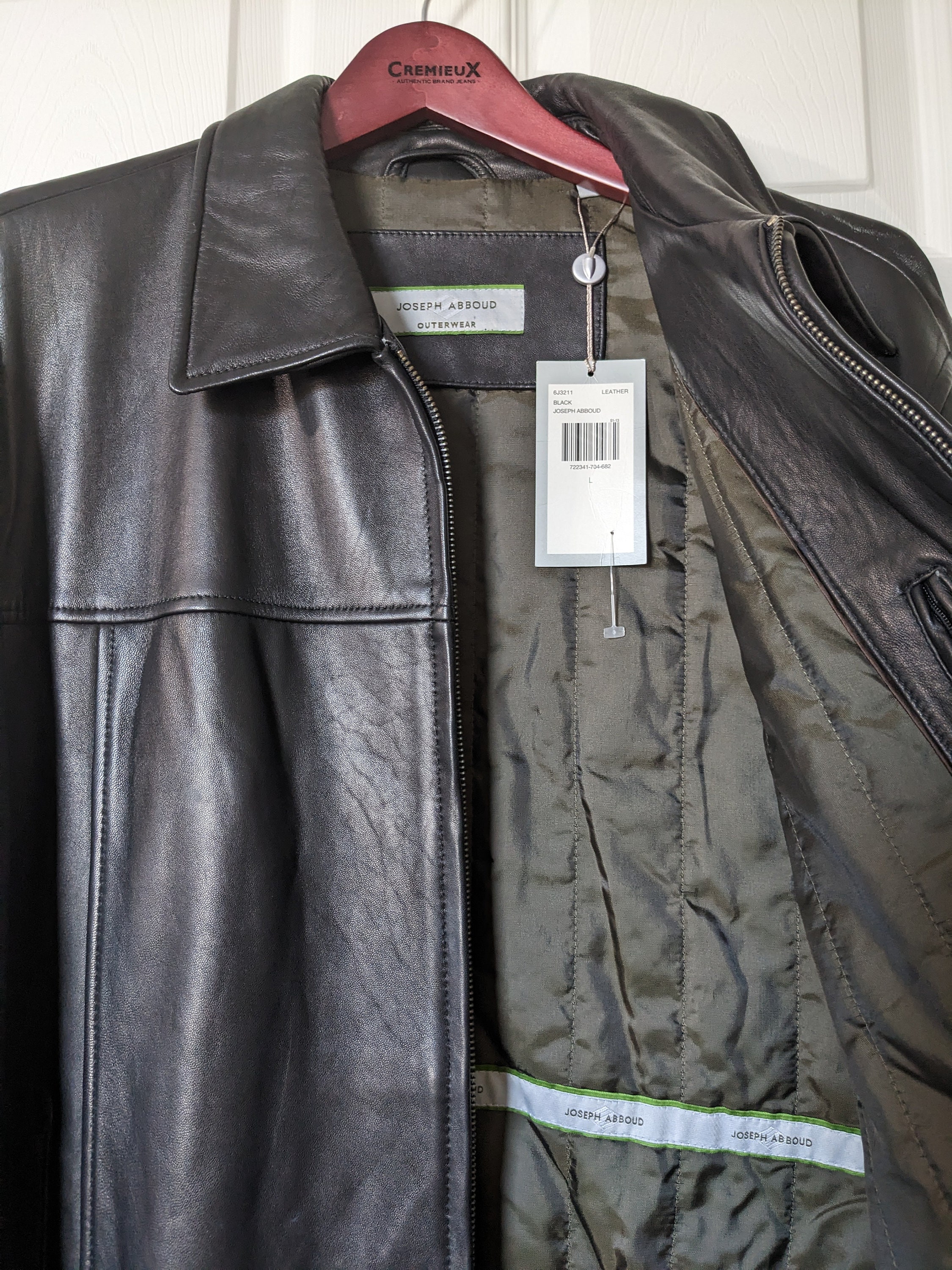 Joseph abboud black quilted coat cheap