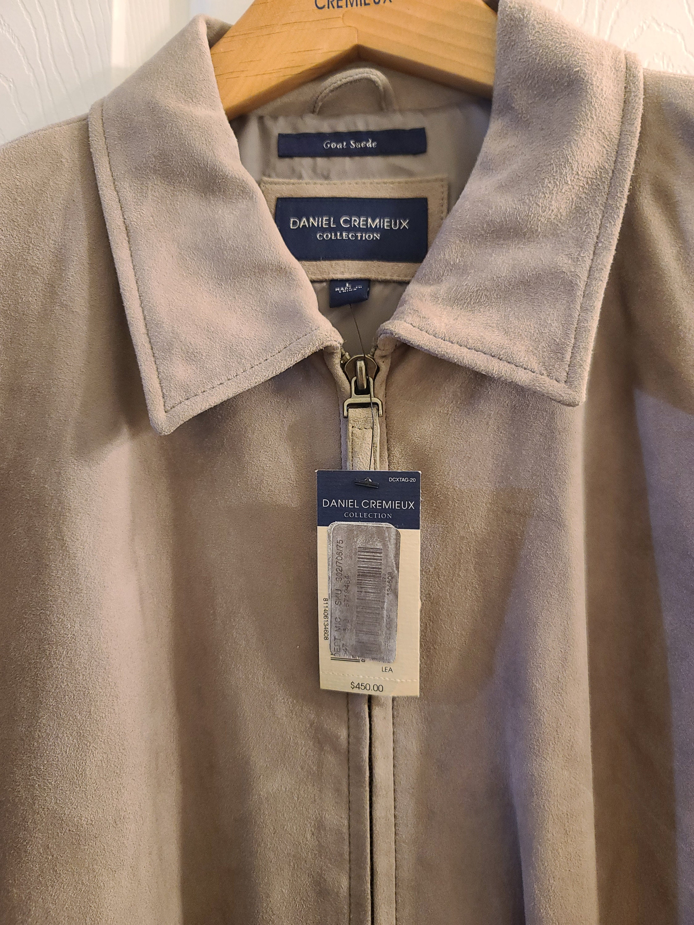 Vintage Goat Suede Jacket by Daniel Cremieux - Large - Original