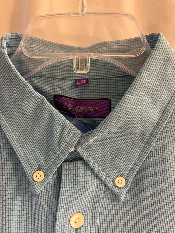 Vintage Method Micro Checkered Button-Down - Size… - image 4