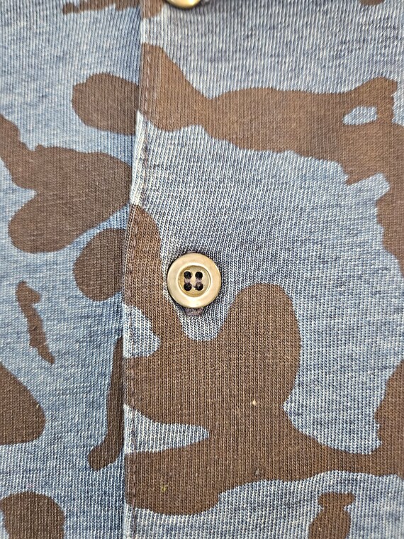 Vintage Nautica Short Sleeve Button Down - Blue/B… - image 5