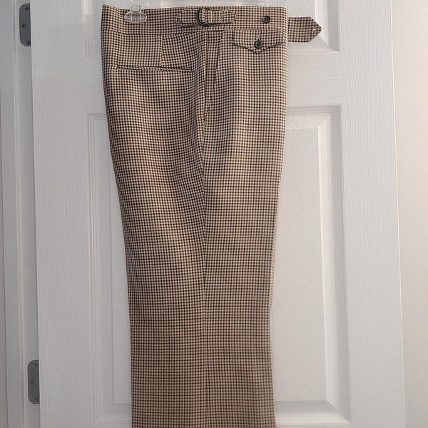 Vintage Rare Houndstooth Gingham Retro Trouser | Famous Barr, Size 36M