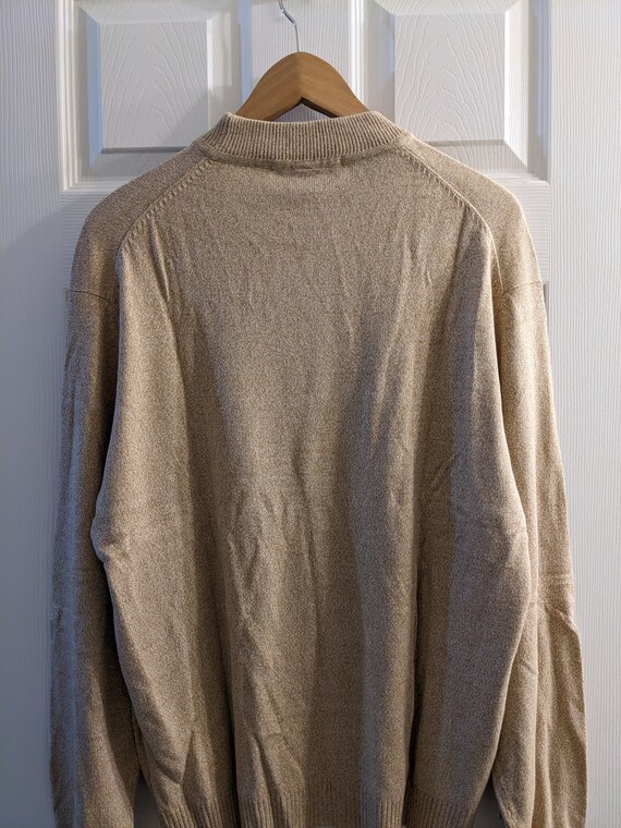 Vintage Perry Ellis Mock Neck SILK Sweater -- Bei… - image 3
