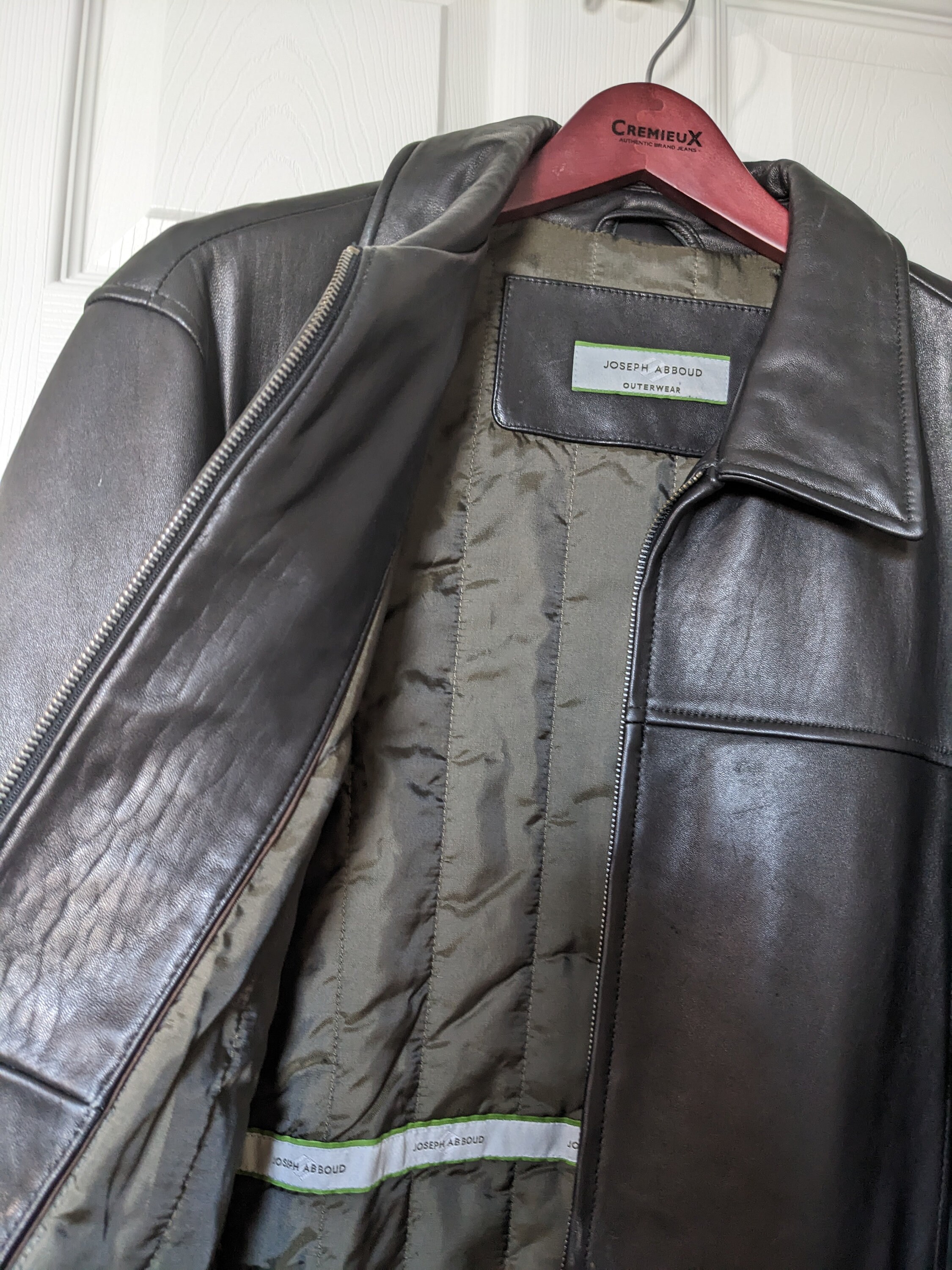 Men's Vintage Genuine Leather Jacket by Joseph Abboud Men's Vintage Genuine Leather Jacket by Joseph Abboud