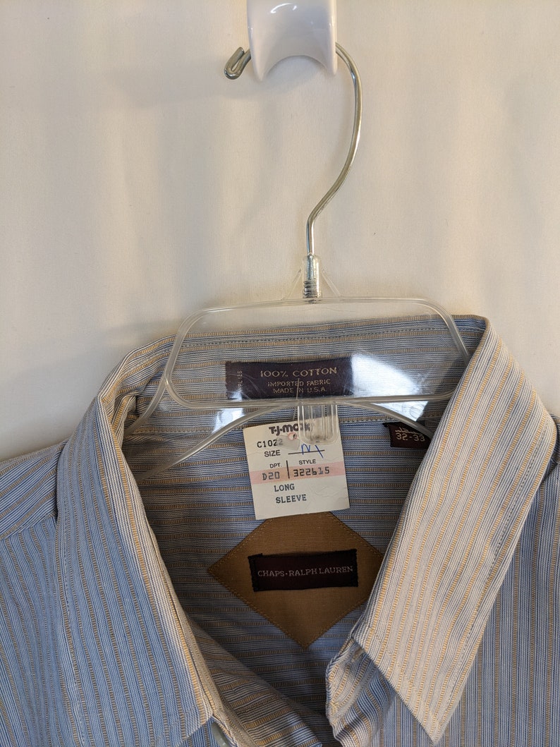 80'S Ralph Lauren CHAPS Long Sleeve Button Down Corduroy Shirt Men's L Size Vintage /eaa494604