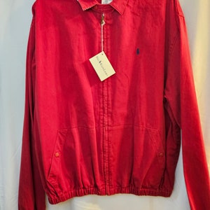 Timeless Vintage Polo Ralph Lauren Red Jacket - Large, Original Tags