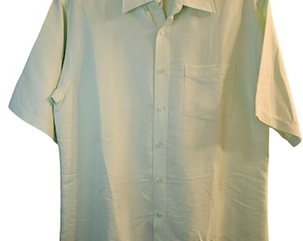 Vintage Bugatchi Uomo Dress Shirt - Short Sleeve - Multiple Colors - Size Large - Small Imperfections