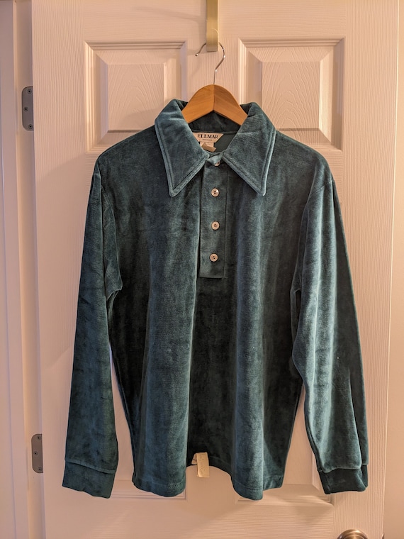 Rare, Vintage, Velour Collared shirt from the 1980