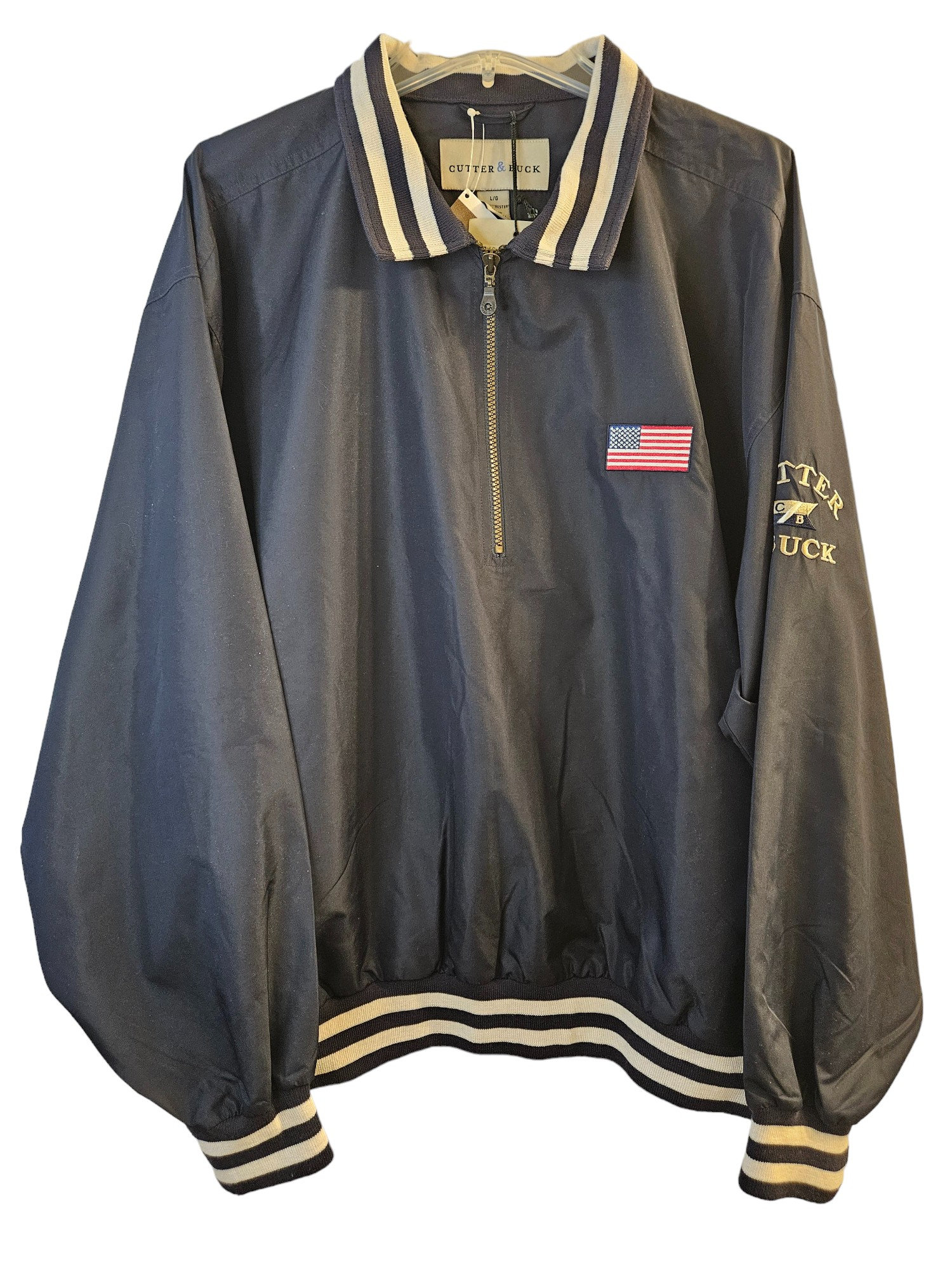 Vintage Cutter Buck 1/4-zip Pullover Navy Blue, Size Large