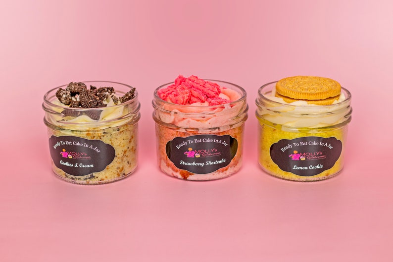 Small Cake Jars 3 Pack Etsy