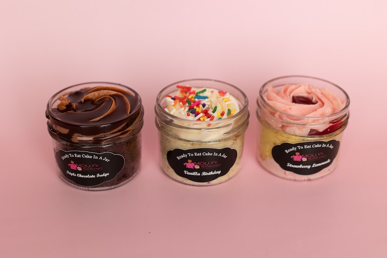 Small Cake Jars 3 Pack Etsy