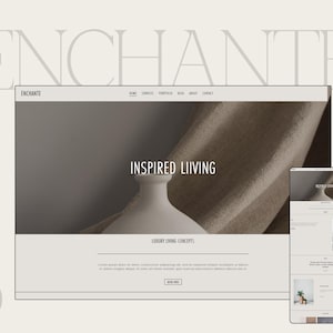 Enchante Squarespace Template for Interior Decor | Elegant Website Design for Designers & Decorators