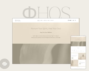 φhôs Customizable Squarespace Template for Holistic & Wellness Practitioners