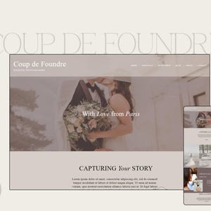 Coup de Foundre Squarespace Template for Wedding Photographers | Elegant & Professional Design