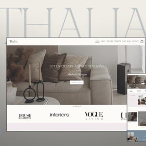 Thalia Customizable Squarespace Template | Chic Website for Interior Designers & Decorators