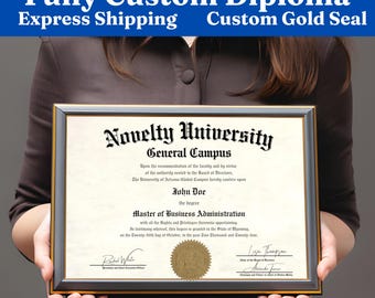 Fully Custom Replacement Diploma Made to Order