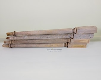 Salvaged Antique Hardwood Table Legs, Fluted & Tapered, Set of 4 - DIY Furniture/Wood Crafts
