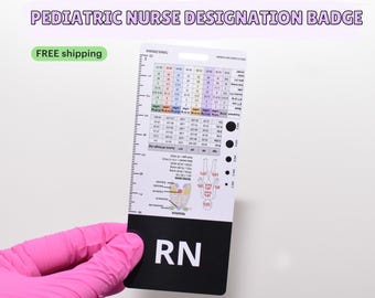 Pediatric Nurse Badge Buddy: waterdichte verticale referentie-ID-kaart