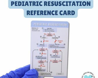 PALS Reference Card, Pediatric Cardiac Arrest Algorithm, Waterproof
