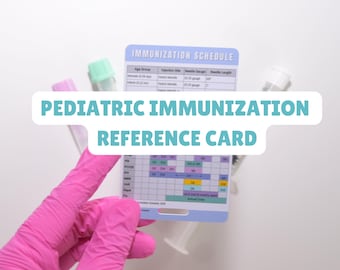 Referenzkarte für pädiatrische Impfungen: Nurse Badge Pocket Guide
