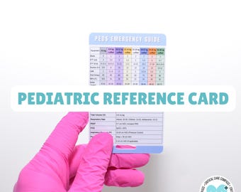 Pädiatrische Notfall-Referenzkarte: Nurse Badge Buddy