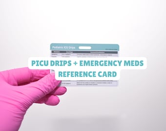 Tropfraten-Referenzkarte für Kinder: PICU NICU Nurse Essentials