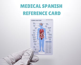 Referenzkarte für medizinisches Spanisch: Anatomie des Menschen & häufige Redewendungen