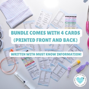 Badge bundle comes with 4 cards written with must know information
